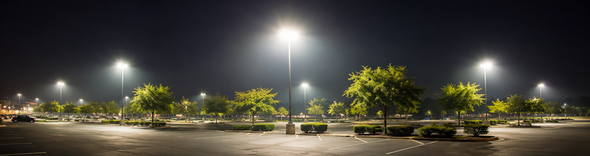 Why Your Parking Lot Is Bright Under the Poles but Dark Between Them