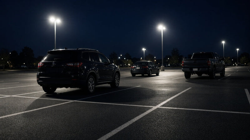 How Parked Cars Change the Way Parking Lot Lights Work at Night
