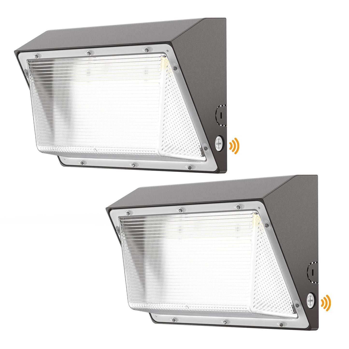 LED Wall Pack Light - 120w/150w，18000/22500lm，5000K, AC 100-277V, Glass Lens Dusk to Dawn
