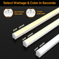 DEMIARE 4FT/8FT LED Linear Strip Light,5200/10400 Lumens, Selectable Wattage & CCT, AC 120-277V