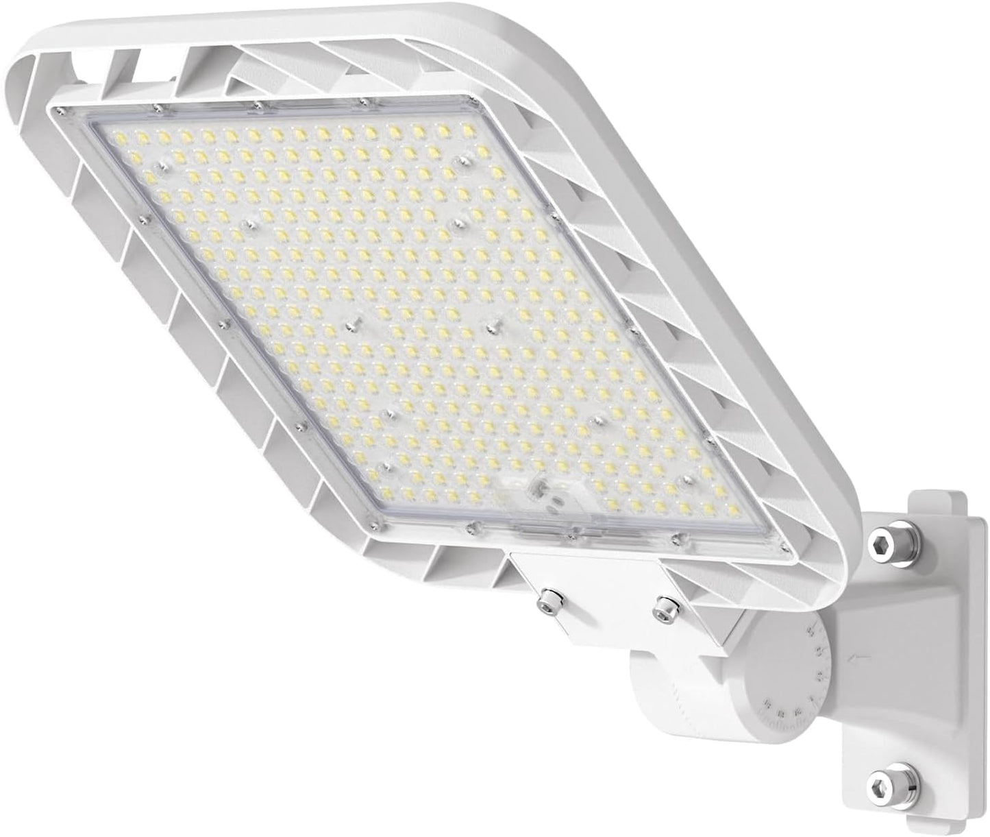 DEMILARE Led Parking Lot Light,Adjustable Arm Mount (White)