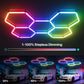 EZYEVY RGB Hexagon Garage Lights, LED Hex Lights with App & Remote Control, DIY Modular Honeycomb Lighting System, Music Sync Dimmable Smart Ceiling Light Fixture for Gym, Shop, Gaming Room