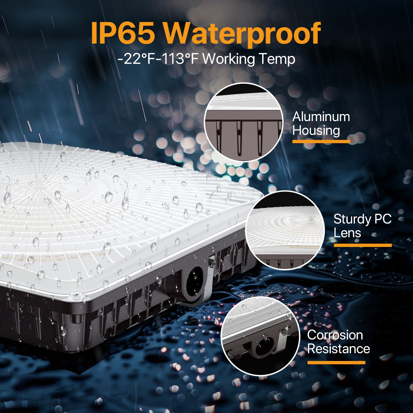 LED Canopy Light - 60/100W 3000/4000/5000K,AC 100-277V