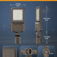 DEMIARE LED Parking Lot Lights - 150/200/300/400W, 5000K,  AC 100-277V,Dusk to Dawn