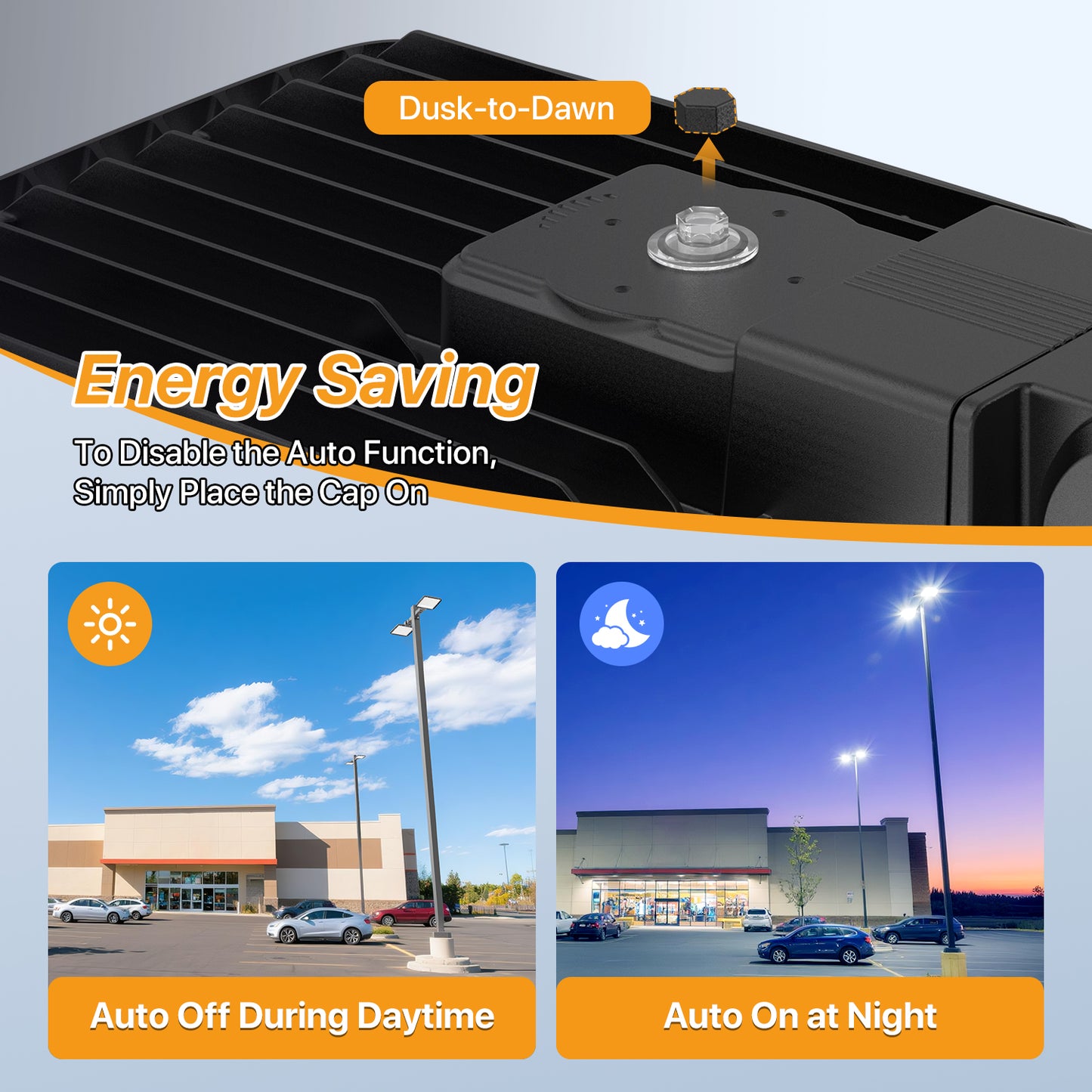DEMIARE LED Parking Lot Lights - 150/200/400W,18000~48000Lm,Dusk to Dawn, Slip Fitter Mount