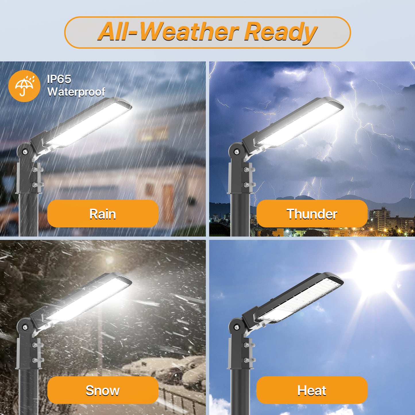 DEMIARE LED Parking Lot Lights - 18000/24000/36000/48000Lm,Photocell 110V/120V Slip Fitter Mount