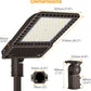 DEMILARE 400W Parking Lot Lights, Slip Fitter Mount Pole Lights