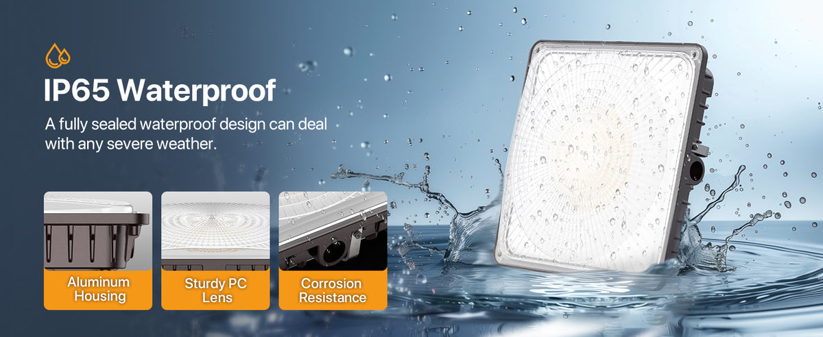 LED Canopy Light installed for outdoor commercial lighting applications