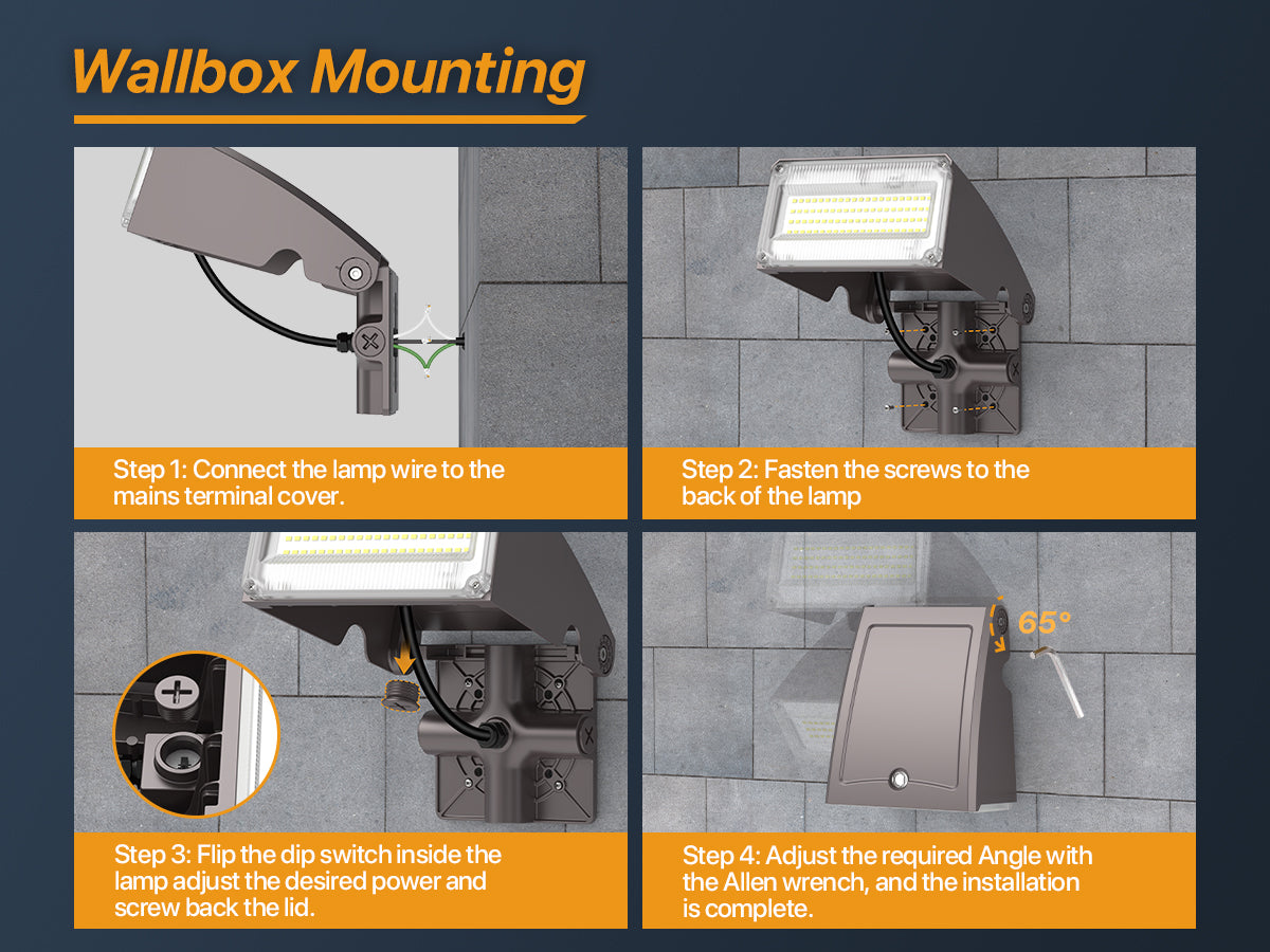 LED Wall Pack Light providing efficient security lighting for outdoor walls