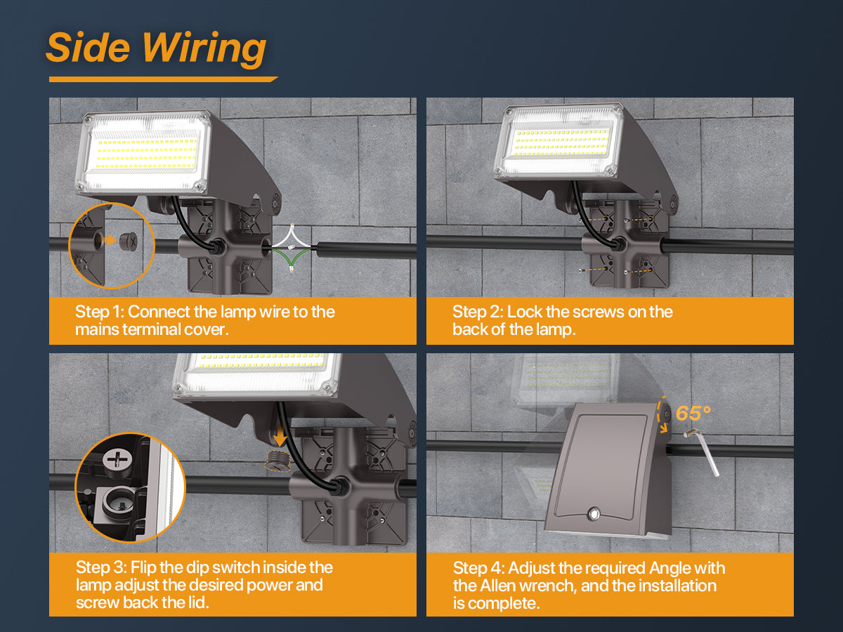 LED Wall Pack Light with modern design for building exterior illumination