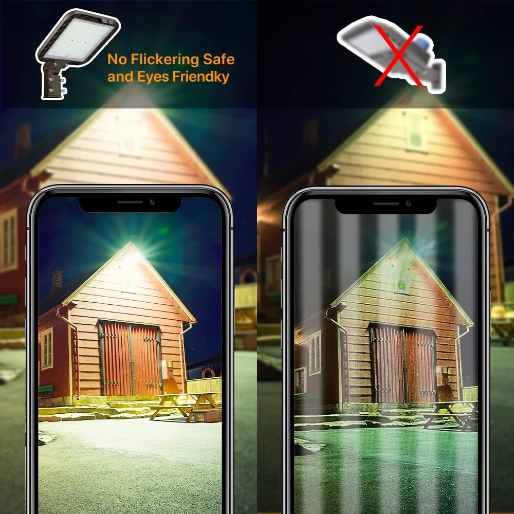 DEMIARE LED Parking Lot Lights-COBRA Series, 150LM/W, 5000K, 100-277V, Slip Fit Mount