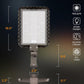 DEMIARE LED Parking Lot Lights-COBRA Series, 150LM/W, 5000K, 100-277V, Adjustable Arm Mount