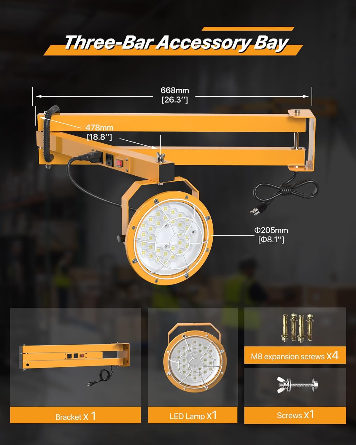 DEMIARE LED Loading Dock Lights-DKL01 Series, 6600Lumens, 5000K, 110-277V