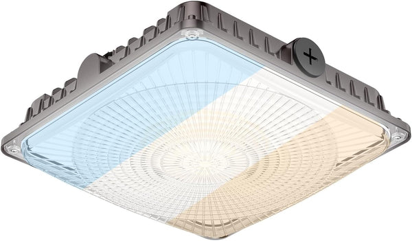 LED Canopy Light 60W with selectable CCT for outdoor area illumination