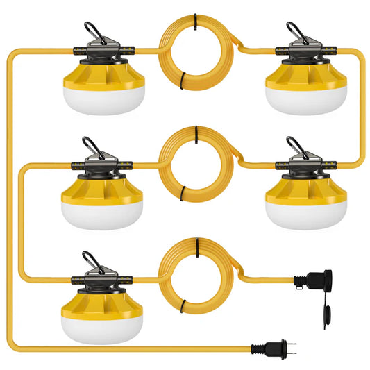 Demilare LED Work Lights,5000/10000Lm,50/100ft,5000K,AC 120V