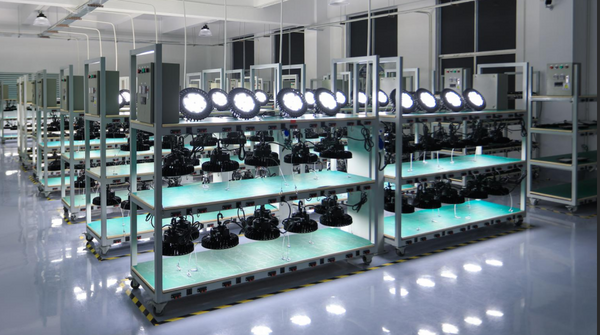 Demilare factory production line for commercial and industrial LED lights
